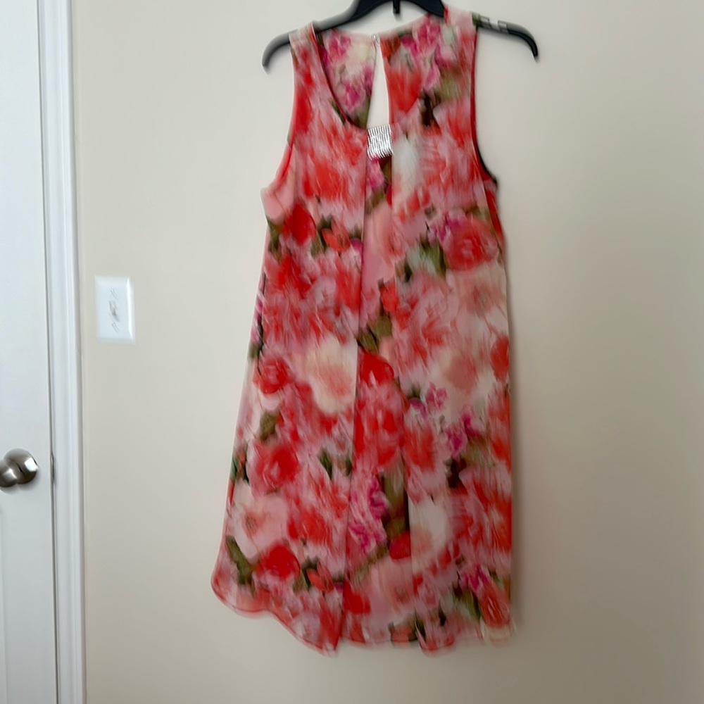 S. LEVINE FLORAL DRESS MULTI COLORED.  SIZE 14
